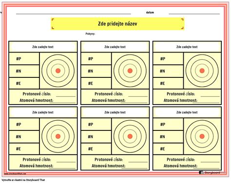 Šablona Listu o Atomové Struktuře Storyboard por cs examples