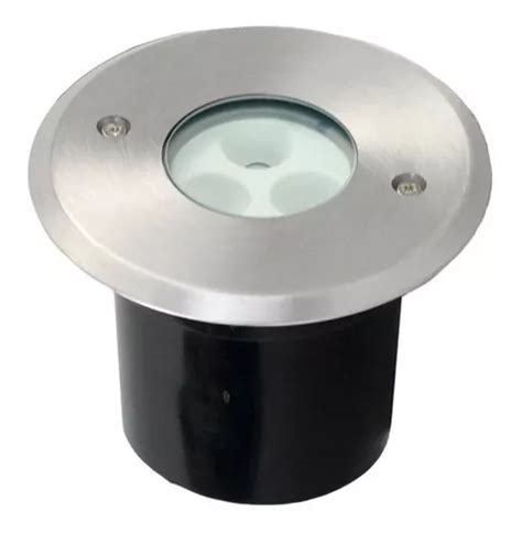 Balizador Spot Led Embutir Chao Piso Jardim 3w Ip66 Cor da cúpula Inox