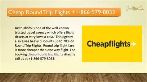 PPT Book Cheap Round Trip Flight Deals 1 866 579 8033 PowerPoint