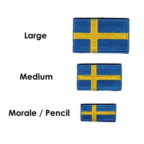 Flagga Sverige (flera storlekar) - Märkbar.se - Tygmärken, patches ...