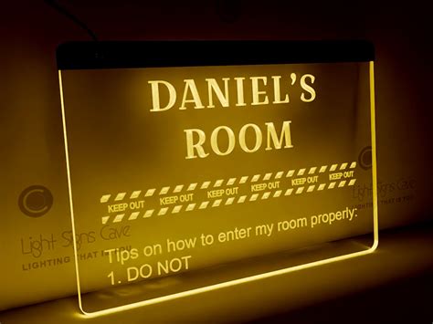 Funny Keep out name sign | Personalized | Light Signs Cave