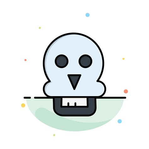 Skull Skull Death Medical Man Abstract Flat Color Icon Template ...