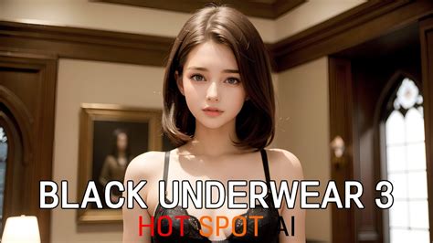 AI Art Lookbook K Black Underwear Lingerie Fashion Show AI Beauty Girl AI 룩북 실사 그림