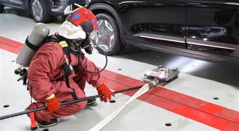 Hyundai Glovis Introduces Ev Fire Suppression Device On Car Carrier