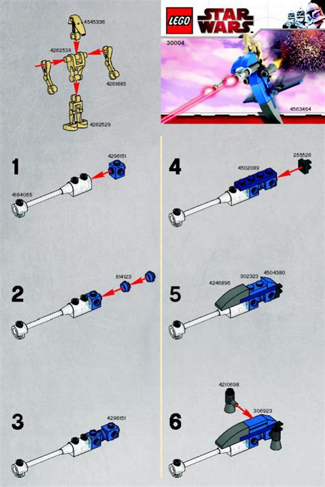 Handleiding Lego Set 30004 Star Wars Battle Droid On STAP