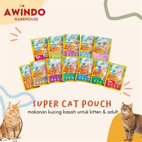 Jual Super Cat Pouch Gr Makanan Kucing Basah Supercat Catfood