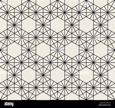 Vector Seamless Geometric Pattern Simple Abstract Lines Lattice Repeating Elements Stylish