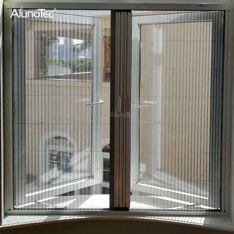 Manufacturer Pleated Insect Screen Barrier Free Retractable Fly Screen