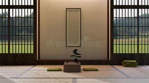 Japanese zen room stock image. Image of calm, inside - 13079279