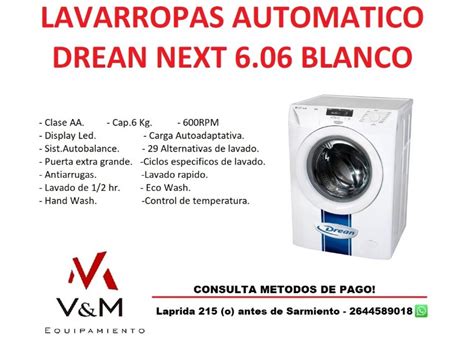 Lavarropas Carga Frontal 6 Kg Blanco Drean Next 6 06 Eco Comprá en