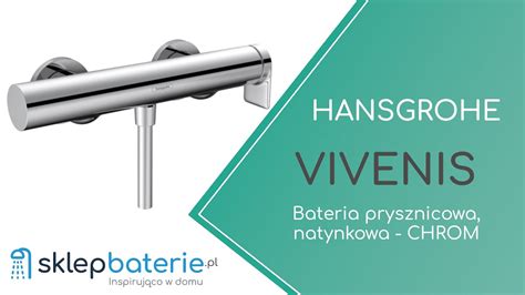 Vivenis Jednouchwytowa Bateria Prysznicowa Natynkowa CHROM HANSGROHE