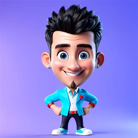 Premium Photo 3d Cartoon Character 3d Happy Cartoon Illustration 3d