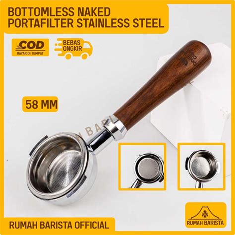 Jual Portafilter Bottomless Naked 58 MM Stainless Steel Espresso Coffee