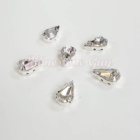 Preciosa Maxima Pear Chaton Montee Sew On Rhinestones Crystal