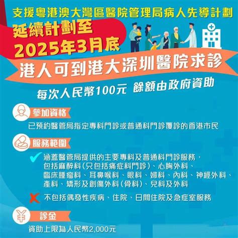 醫管局病人到港大深圳醫院求診，計劃延期一年！ 香港工聯會大灣區社會服務社