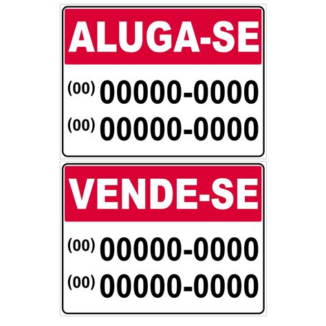 Placa Vende Se Ou Aluga Se 40x30 Shopee Brasil