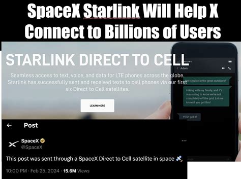 Spacex Starlink Direct To Cell Satellite Will Help X Connect To