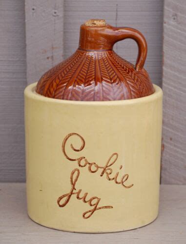 Antique Monmouth Pottery Stoneware Cookie Jar Jug Western Pottery