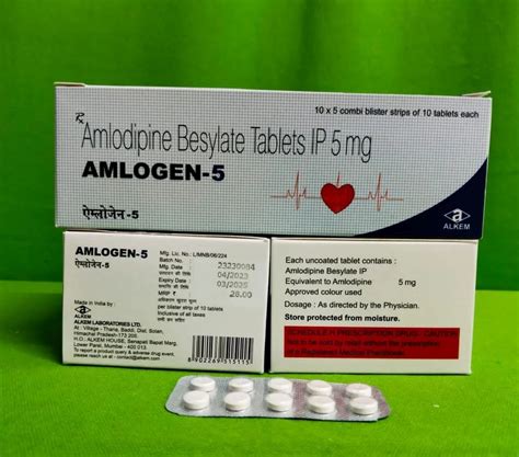 Amlogen 5 Amlodipine Besylate Tablets IP At Best Price In Mumbai