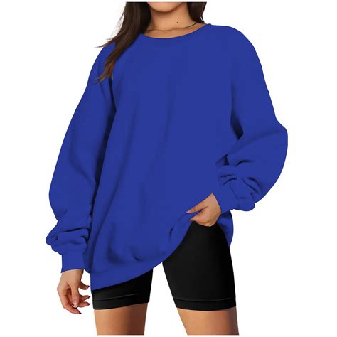 Besolor Womens Oversized Fall Winter Sweatshirts Long Sleeve Crewneck