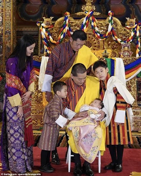 King and Queen of Bhutan share a first glimpse of their 3-month-old daughter as the royal baby ...