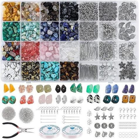 Kit De Bijou Limics24 1250Pcs Fabrication Bijoux Naturelle Perles