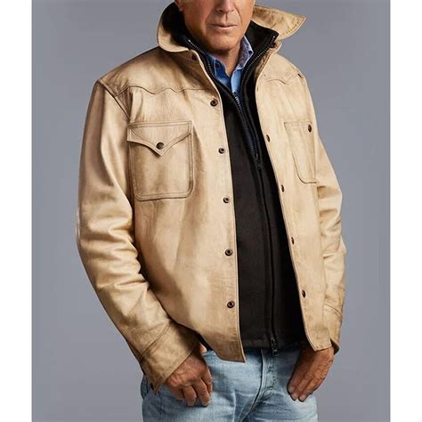 Kevin Costner Yellowstone S John Dutton Leather Jacket Jackets Masters