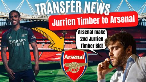 Arsenal Make Improved Nd Bid For Jurrien Timber Arsenal Transfer