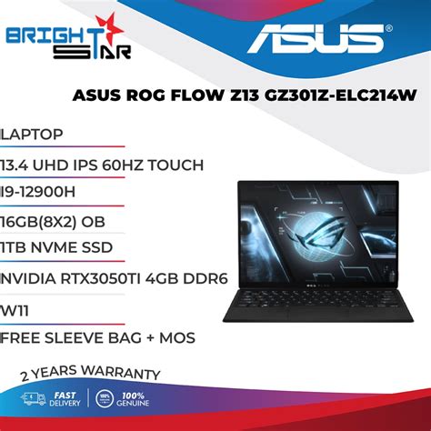 Laptop Asus Rog Flow Z Gz Z Elc W Uhd Touch I H