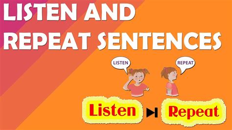 Listen And Repeat Sentences 14 Youtube