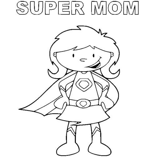 Dibujos De Super Mama Para Colorear