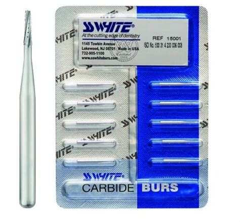 SS WHITE Dental Surgical Carbide Burs FG 702L Cross Cut Taper Fissure