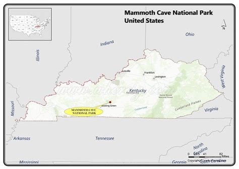 Map Of Mammoth Cave National Park Kentucky