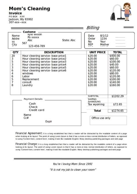 Free 13 Cleaning Service Invoice Templates In Pdf Ms Word