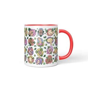 Floral Penis Mug Vagina Mug Vulva Funny Coffee Mugs 11oz 15oz Etsy