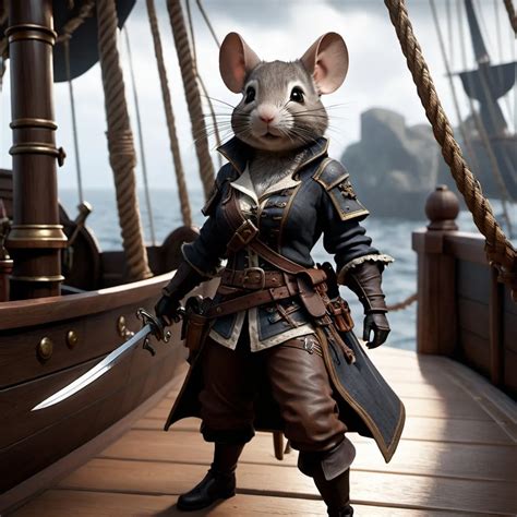 Ratfolk Rogue With Chinchilla Features She Carries