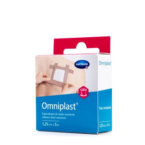 Omniplast Esparadrapo de Tejido Elástico Resistente Beige 1 25cm x 5m