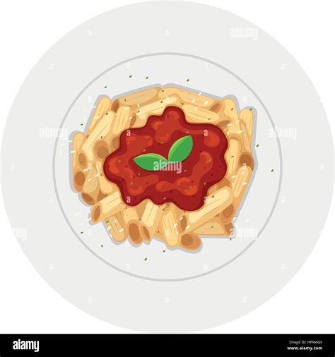 Spaghetti Tomato Sauce Stock Vector Images Alamy