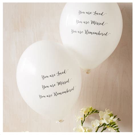 You Are Loved Missed Remembered Funeral Remembrance Balloons Rai