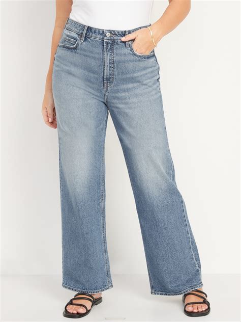 Jean Jambe Large Et Taille Tr S Haute Pour Femme Old Navy