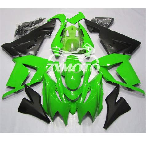 Plastic Fairing Kit For Kawasaki Zx R Green Black Bodywork