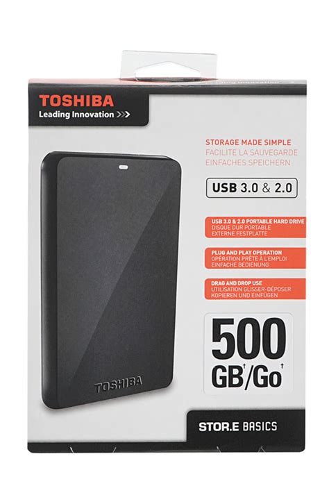 Disque Dur Externe Toshiba STOR E BASICS 500 Go USB 3 0 2 0 NOIR