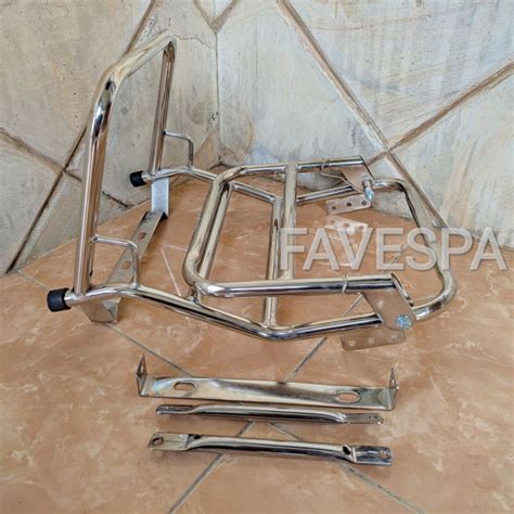 Jual RAK BELAKANG BACKRACK MADRID VESPA SUPER SPRINT VBB PX CHROME