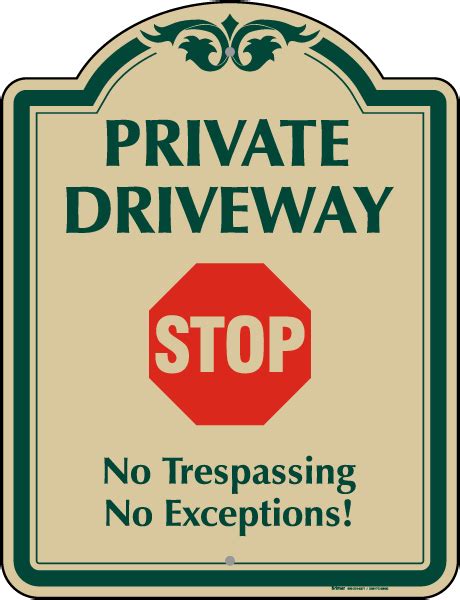 Private Driveway No Trespassing Sign Save 10 Instantly