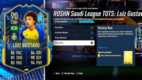 How To Complete Roshn Saudi League Tots Luiz Gustavo Objectives Fast