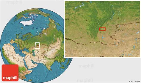 satellite location map  magnitogorsk