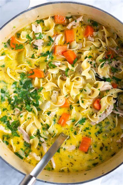 Easy Creamy Chicken Noodle Soup Recipe