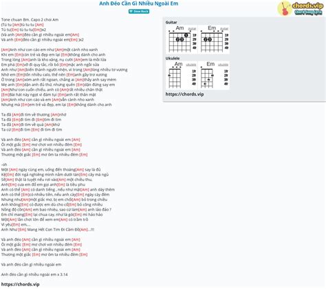 Chord Anh Đéo Cần Gì Nhiều Ngoài Em tab song lyric sheet guitar
