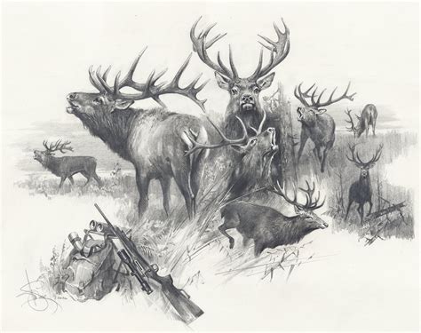 Deer Hunting Sketches
