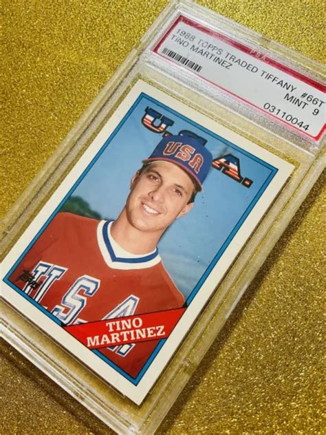 1988 TOPPS ÉCHANGÉ Tiffany Tino Martinez Rookie 66T Psa 9 Pas Comme